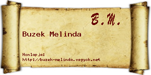 Buzek Melinda névjegykártya